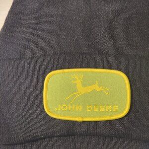 John Deere Patched Knit Cuffed Beanie in Black